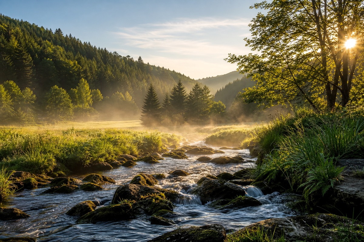 Moravia — paisaje de Rohatec y los Cárpatos Blancos